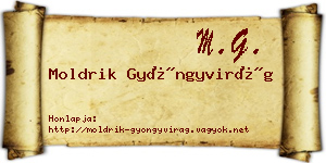 Moldrik Gyöngyvirág névjegykártya
